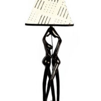 Lovers Mapenzi Lamp with Mudcloth Lampshade