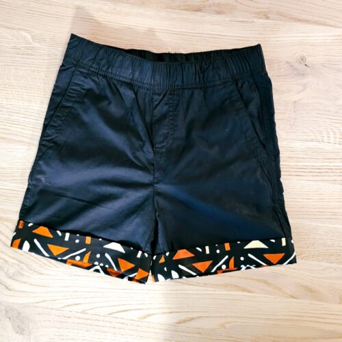 Cotton Pull-on Shorts with African Print Detail for Toddlers and Teens – Image 3
