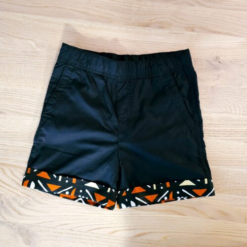 Cotton Pull-on Shorts with African Print Detail for Toddlers and Teens – Image 4