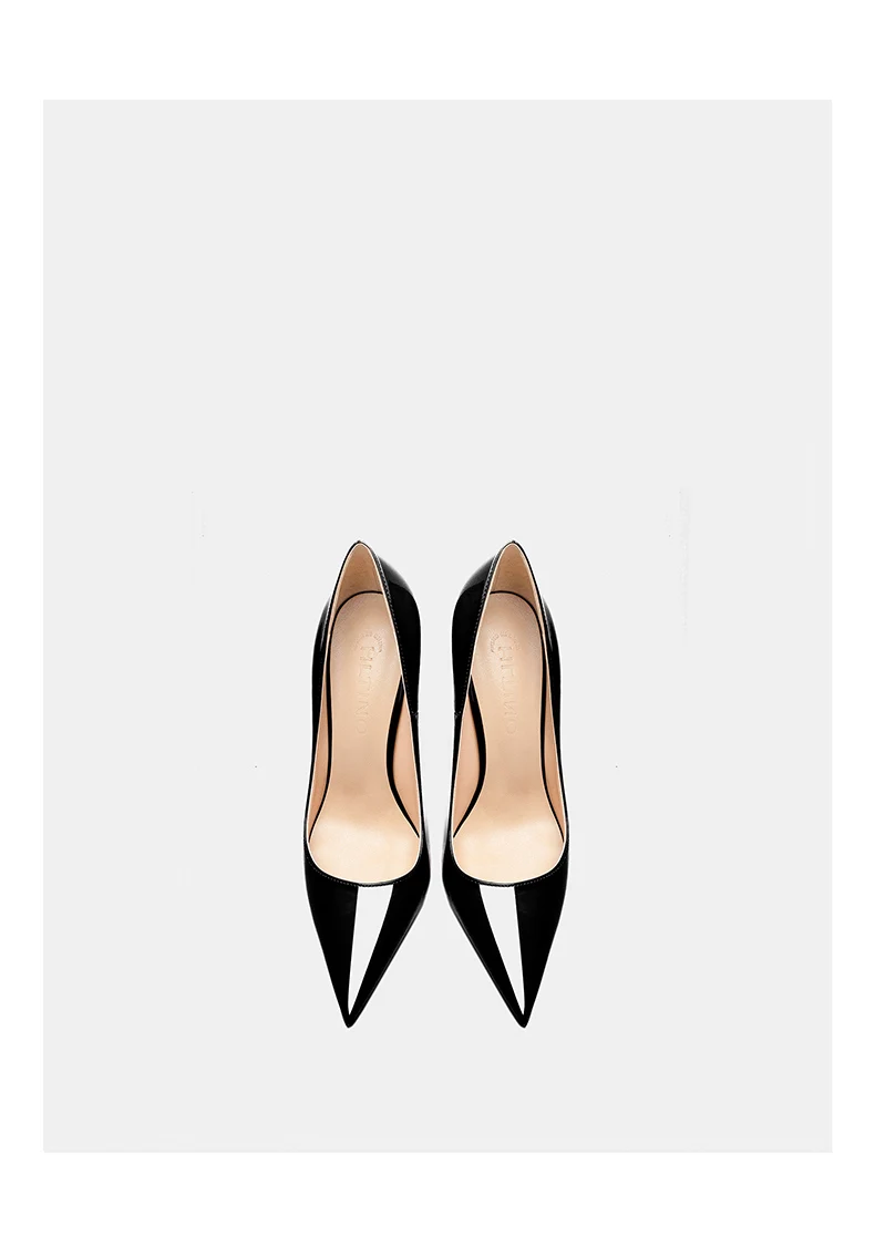 Real leather classic pumps red bottom pointed toe high heels