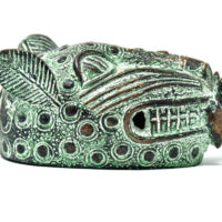 Large Benin Bronze Leopard Head