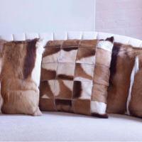 Springbok Patch Hide Pillow | Made in South Africa